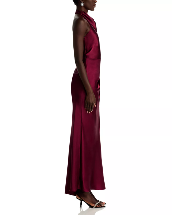 Aqua Women's Draped Halter Gown - Image 3