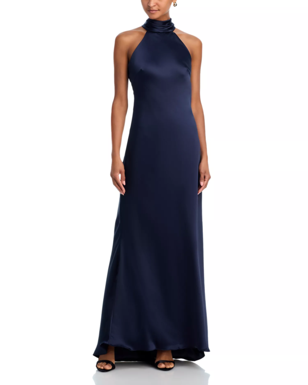 Aqua Women's Sleeveless Satin Gown