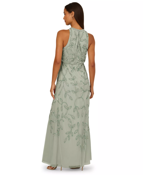 Adrianna Papell Women's Beaded Sleeveless Long Dress - Image 2