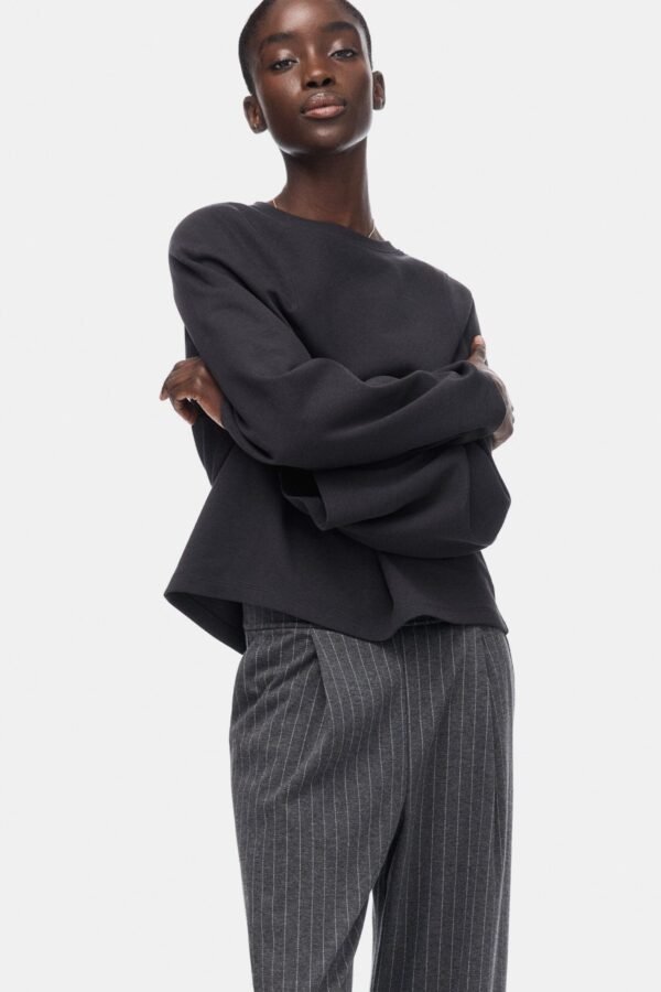 Damen h&m Weite elegante Hose Graumeliert - Image 6