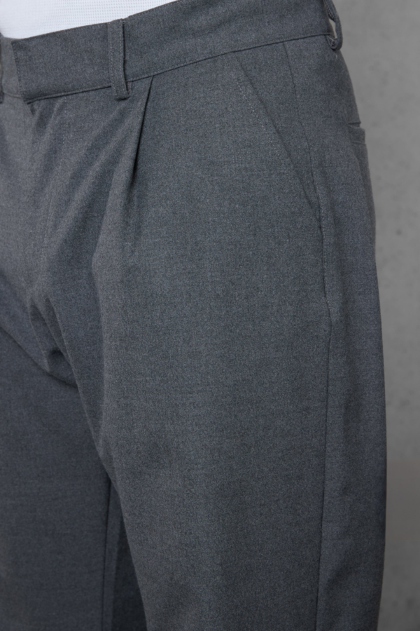 Grey Wide Tailored Pants - Image 2