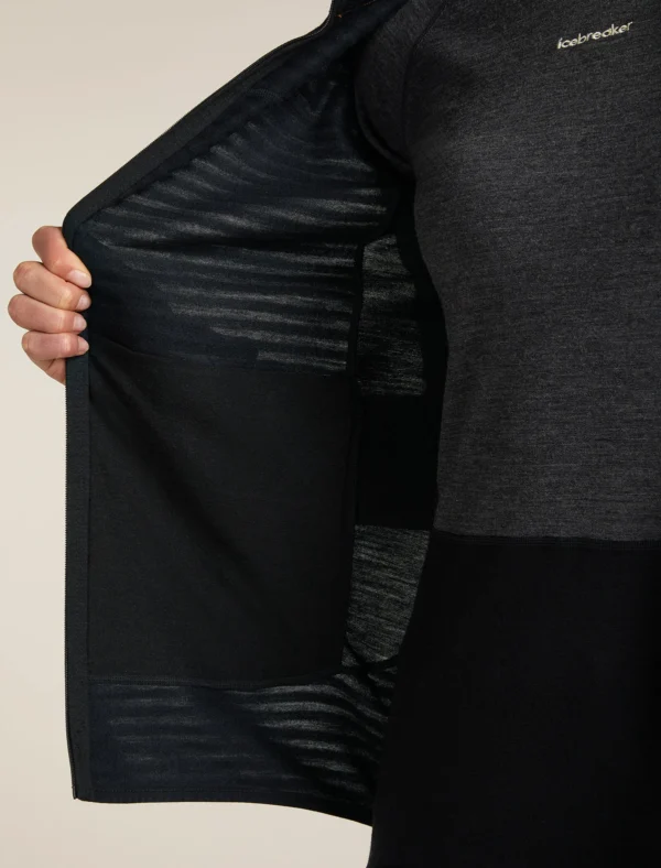 Damenjacke aus Merinowollfleece mit halbem Reißverschluss - Image 2