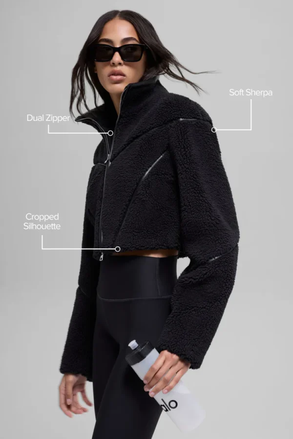 Alo Sherpa Cropped Slope Side Jacket - Image 4