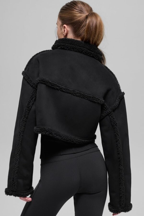 Alo Faux Shearling Snowfall Cropped Jacket - Image 4