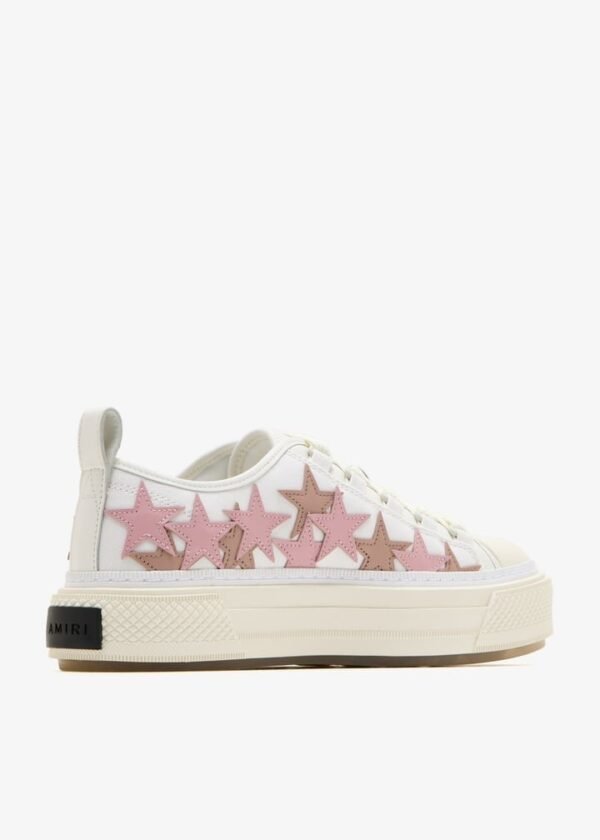 AMIRI White & Pink Stars Court Low Sneakers