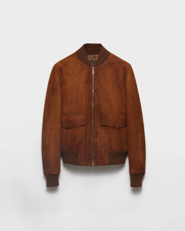 Arthur Faux Suede Relaxed Fit Bomber Jacket