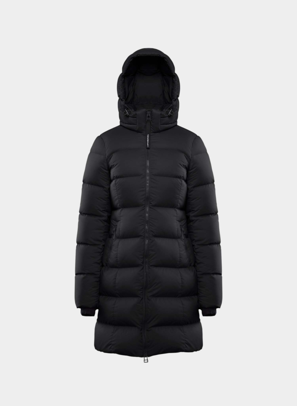 The Super Puff Women's The Supersnug Puff Mid Jacket in Black | 3XS
