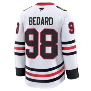 Chicago Blackhawks Connor Bedard #98 Fanatics Alternate Premium Jersey - Image 4