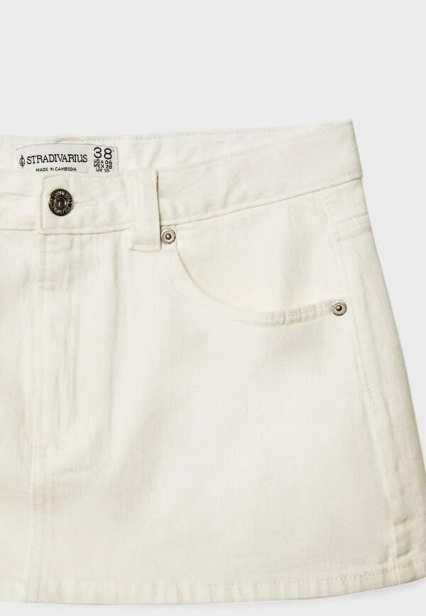 Frau Stradivarius D62 Denim-Culotte Denim-Washed-Look - Image 10