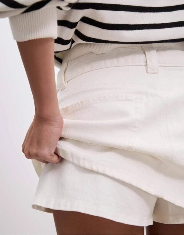 Frau Stradivarius D62 Denim-Culotte Denim-Washed-Look - Image 9