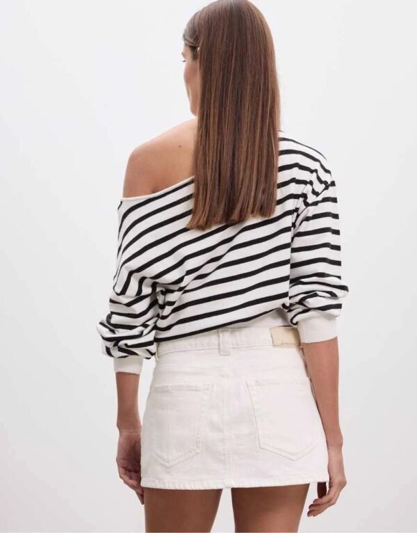 Frau Stradivarius D62 Denim-Culotte Denim-Washed-Look - Image 3