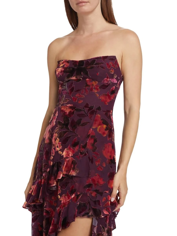 Amanda Uprichard Magnolia Maxi Dress in Burgundy - Image 3